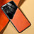 Funda Silicona Goma de Cuero Carcasa con Magnetico para Samsung Galaxy M53 5G Naranja