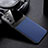 Funda Silicona Goma de Cuero Carcasa con Magnetico para Samsung Galaxy S21 FE 5G Azul