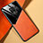 Funda Silicona Goma de Cuero Carcasa con Magnetico para Xiaomi Redmi 10X Pro 5G Naranja