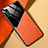 Funda Silicona Goma de Cuero Carcasa con Magnetico para Xiaomi Redmi 9A Naranja