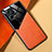 Funda Silicona Goma de Cuero Carcasa con Magnetico para Xiaomi Redmi Note 12 Explorer Naranja