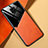 Funda Silicona Goma de Cuero Carcasa con Magnetico para Xiaomi Redmi Note 9S Naranja