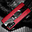 Funda Silicona Goma de Cuero Carcasa con Magnetico S02 para OnePlus Nord N200 5G Rojo