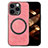 Funda Silicona Goma de Cuero Carcasa con Magnetico S02D para Apple iPhone 13 Pro Rosa