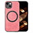 Funda Silicona Goma de Cuero Carcasa con Magnetico S02D para Apple iPhone 13 Rosa