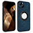 Funda Silicona Goma de Cuero Carcasa con Magnetico S14D para Apple iPhone 13 Azul
