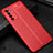 Funda Silicona Goma de Cuero Carcasa H01 para Huawei Honor Play4 5G Rojo