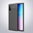 Funda Silicona Goma de Cuero Carcasa H03 para Samsung Galaxy Note 10 5G Negro