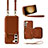 Funda Silicona Goma de Cuero Carcasa JM1 para Samsung Galaxy S23 5G Marron