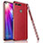 Funda Silicona Goma de Cuero Carcasa M02 para Huawei Honor V20 Rojo