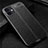 Funda Silicona Goma de Cuero Carcasa para Apple iPhone 12 Negro