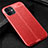 Funda Silicona Goma de Cuero Carcasa para Apple iPhone 12 Rojo