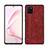 Funda Silicona Goma de Cuero Carcasa para Samsung Galaxy A81 Rojo Rosa