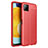 Funda Silicona Goma de Cuero Carcasa para Samsung Galaxy F42 5G Rojo
