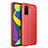 Funda Silicona Goma de Cuero Carcasa para Samsung Galaxy F52 5G Rojo