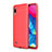 Funda Silicona Goma de Cuero Carcasa para Samsung Galaxy M10 Rojo
