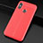 Funda Silicona Goma de Cuero Carcasa para Xiaomi Mi A2 Lite Rojo