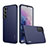 Funda Silicona Goma de Cuero Carcasa S03 para Samsung Galaxy S21 5G Azul