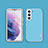 Funda Silicona Goma de Cuero Carcasa S04 para Samsung Galaxy S21 Plus 5G Azul Cielo