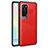 Funda Silicona Goma de Cuero Carcasa S08 para Huawei P40 Rojo