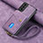 Funda Silicona Goma de Cuero Carcasa SD1 para Samsung Galaxy S22 Plus 5G Purpura Claro