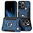 Funda Silicona Goma de Cuero Carcasa SD10 para Apple iPhone 13 Pro Max Azul