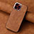 Funda Silicona Goma de Cuero Carcasa SD13 para Apple iPhone 13 Pro Marron