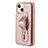 Funda Silicona Goma de Cuero Carcasa SD14 para Apple iPhone 13 Oro Rosa