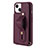 Funda Silicona Goma de Cuero Carcasa SD14 para Apple iPhone 13 Rojo Rosa