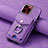Funda Silicona Goma de Cuero Carcasa SD15 para Apple iPhone 13 Pro Purpura Claro