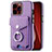 Funda Silicona Goma de Cuero Carcasa SD16 para Apple iPhone 13 Pro Purpura Claro