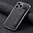 Funda Silicona Goma de Cuero Carcasa SD2 para Apple iPhone 14 Pro Max Negro