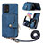 Funda Silicona Goma de Cuero Carcasa SD2 para Samsung Galaxy M32 5G Azul