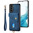 Funda Silicona Goma de Cuero Carcasa SD2 para Samsung Galaxy S22 5G Azul