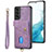 Funda Silicona Goma de Cuero Carcasa SD2 para Samsung Galaxy S22 5G Purpura Claro