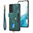 Funda Silicona Goma de Cuero Carcasa SD2 para Samsung Galaxy S22 5G Verde