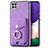 Funda Silicona Goma de Cuero Carcasa SD4 para Samsung Galaxy A22 5G Morado