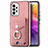 Funda Silicona Goma de Cuero Carcasa SD4 para Samsung Galaxy A73 5G Rosa