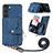 Funda Silicona Goma de Cuero Carcasa SD4 para Samsung Galaxy S22 5G Azul