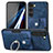 Funda Silicona Goma de Cuero Carcasa SD5 para Samsung Galaxy S22 Plus 5G Azul