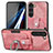 Funda Silicona Goma de Cuero Carcasa SD5 para Samsung Galaxy S22 Plus 5G Rosa