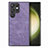 Funda Silicona Goma de Cuero Carcasa SD5 para Samsung Galaxy S22 Ultra 5G Purpura Claro