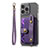 Funda Silicona Goma de Cuero Carcasa SD6 para Apple iPhone 14 Pro Max Morado