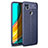 Funda Silicona Goma de Cuero Carcasa WL1 para Xiaomi Redmi 9 India Azul