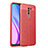 Funda Silicona Goma de Cuero Carcasa WL1 para Xiaomi Redmi 9 Prime India Rojo