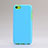 Funda Silicona Goma para Apple iPhone 5C Azul Cielo