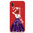 Funda Silicona Goma Vestido de Novia Carcasa S02 para Huawei Nova 3e Rojo