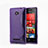 Funda Silicona Transparente S-Line para HTC 8X Windows Phone Morado