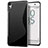 Funda Silicona Transparente S-Line para Sony Xperia E5 Negro