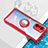 Funda Silicona Ultrafina Carcasa Transparente con Magnetico Anillo de dedo Soporte BH1 para Xiaomi Mi 11X 5G Rojo